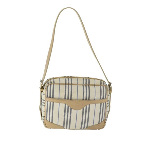 Burberry Nova Check Beige Canvas Shoulder Bag (Pre-Owned) - Picture 1 of 16